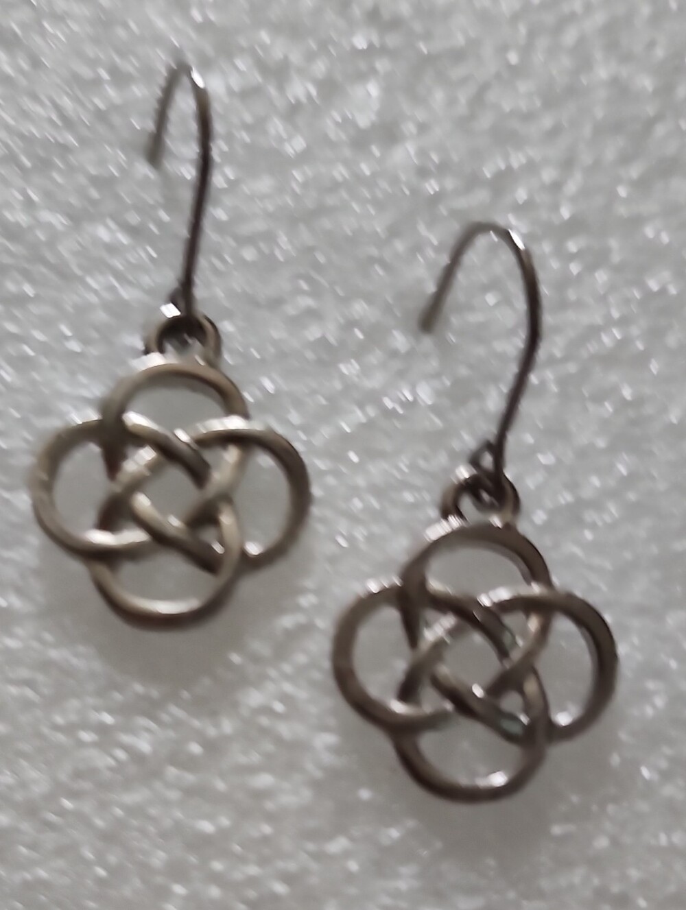 Hand Crafted Silver Celtic Knot Drop Earrings
